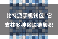 比特派手机钱包  它支柱多种区块链聚积